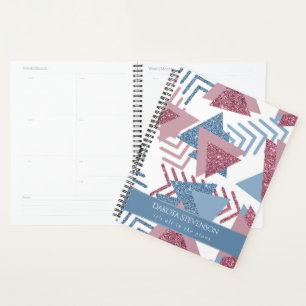 80s Lunar Abstract   Coastal Memphis Pastel Shapes Planner