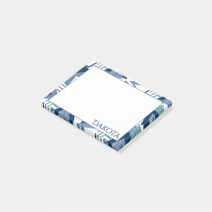 80s Luxe Abstract   Turquoise and Navy Blue Custom Post-it Notes