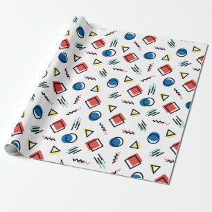 80's Memphis Abstract Style Wrapping Paper
