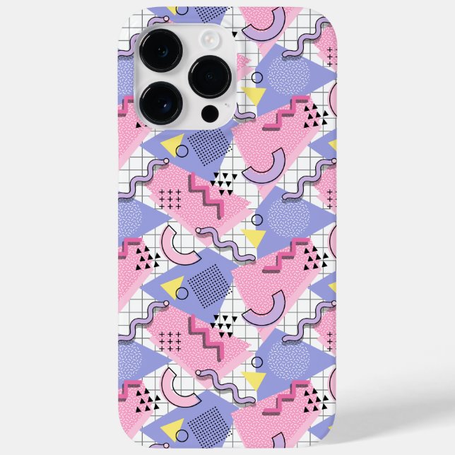80's Memphis Active Pink Lilac Case-Mate iPhone Case (Back)
