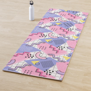 80's Memphis Active Pink Lilac Yoga Mat