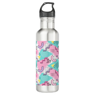 80's Memphis Active Pink Turquoise 710 Ml Water Bottle
