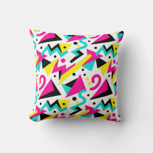 80s Memphis Geometric Pattern Cushion