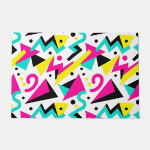 80s Memphis Geometric Pattern Doormat