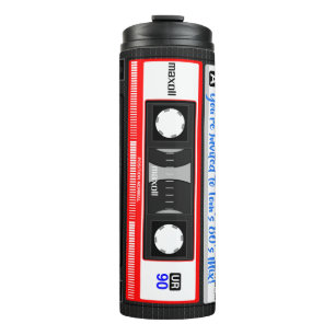 80's Mix Tape Personalised Cassette Tape Thermal Tumbler
