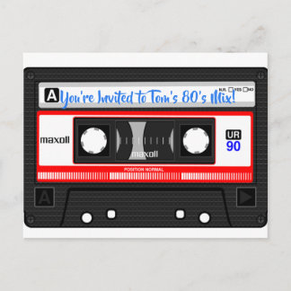 80's Mix Tape Personalised Postcard
