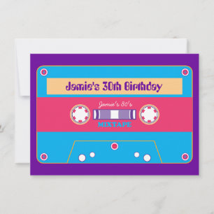 80's Mixtape New Wave Party Invitation