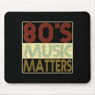 80s Music - 80s Music Matters Vintage Retro Gift Mouse Mat