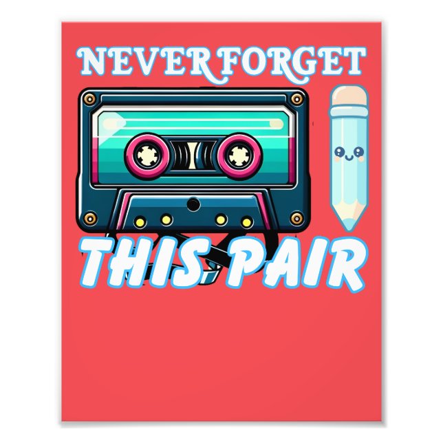 80s music cassette t-shirt | 90s music player photo print (Front)