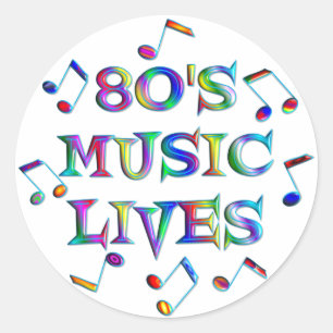 80s Music Lives Classic Round Sticker