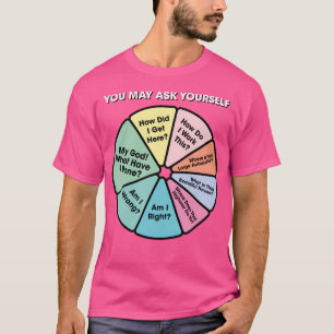 80'S Music Lyrics You May Ask Yourself Pie Chart T-Shirt