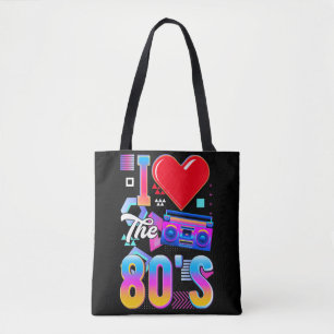 80s Music Radio Love Eighties Disco Tote Bag