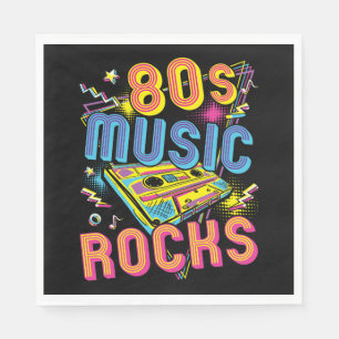 80s Music Rocks 1980s Rock Napkin