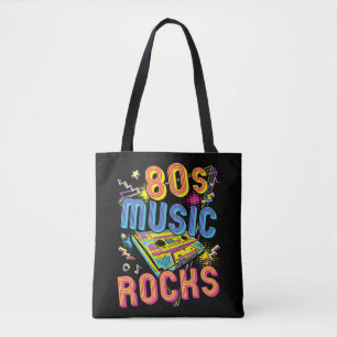 80s Music Rocks 1980s Rock Tote Bag