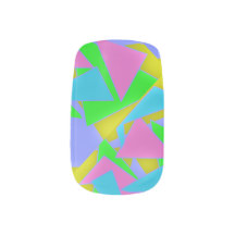 80s Neon Aesthetic Geometric Minx Nail Art Decals
