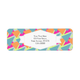 80's Neon Geometric Pattern