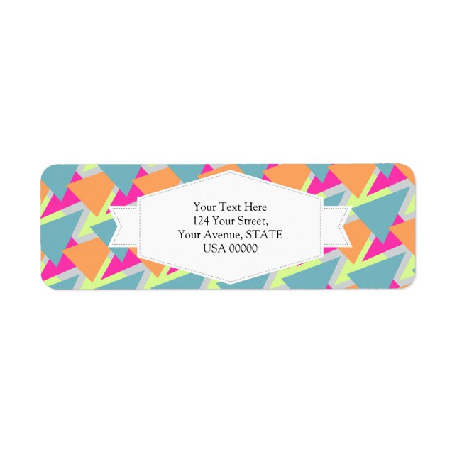 80's Neon Geometric Pattern (Front)