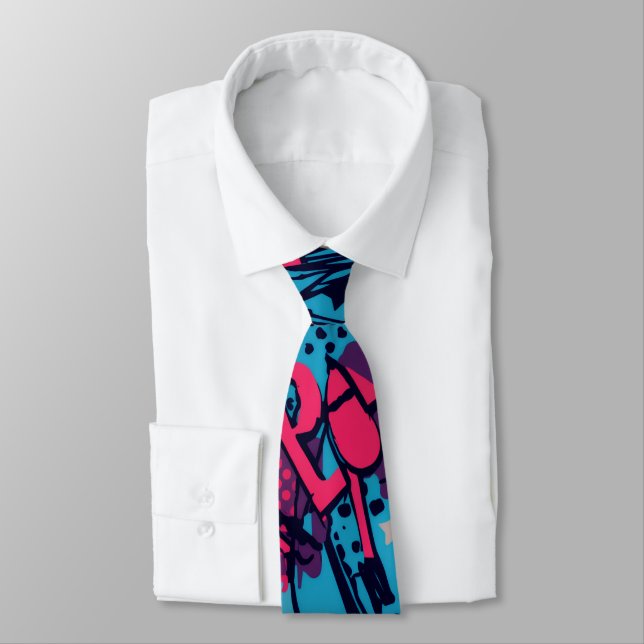 80's neon pop vibe tie (Tied)