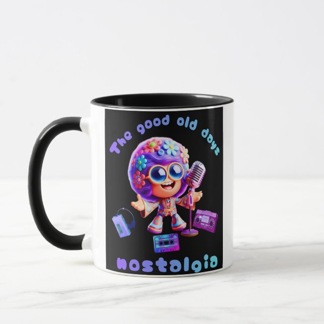 80s Nostalgia Groove Coffee Mug (Left)