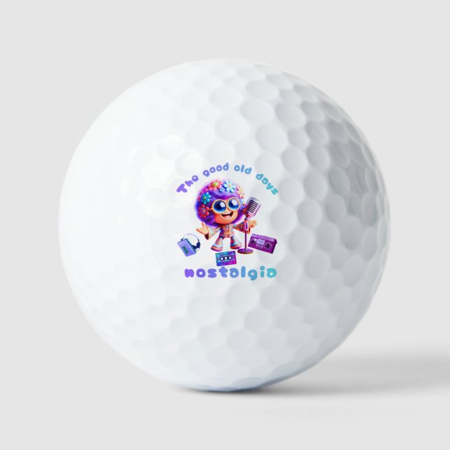 80s Nostalgia Groove Golf Balls – Retro Old Days  (Front)