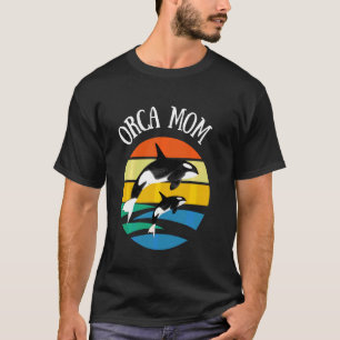 80s Orca Mom Retro Vintage Sunset Long Sleeve T-Shirt