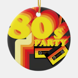 80s Party Ceramic Tree Decoration