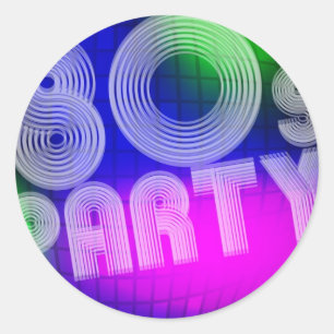 80s Party Classic Round Sticker