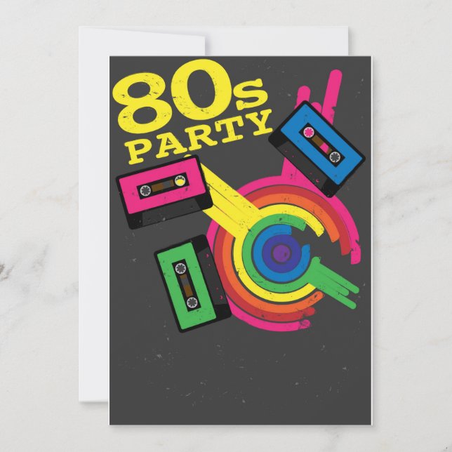 80s party invitation (Front)