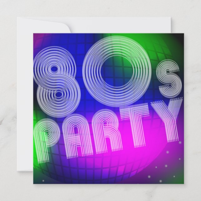 80s Party Invitation (Front)