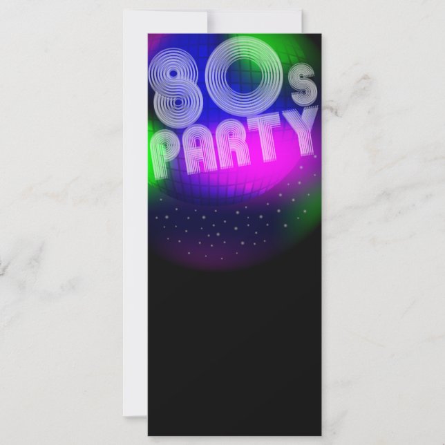 80s Party Invitation (Front)