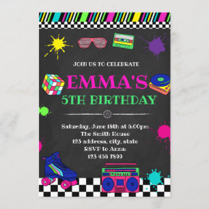 80s party invitation