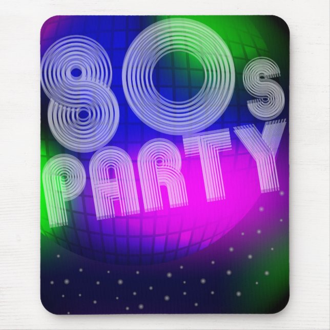 80s Party Mouse Mat (Front)