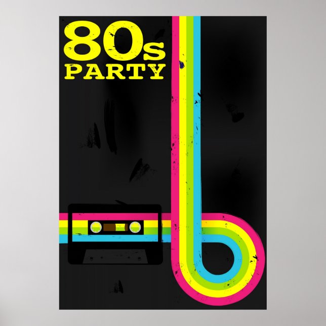 80s party poster (Front)