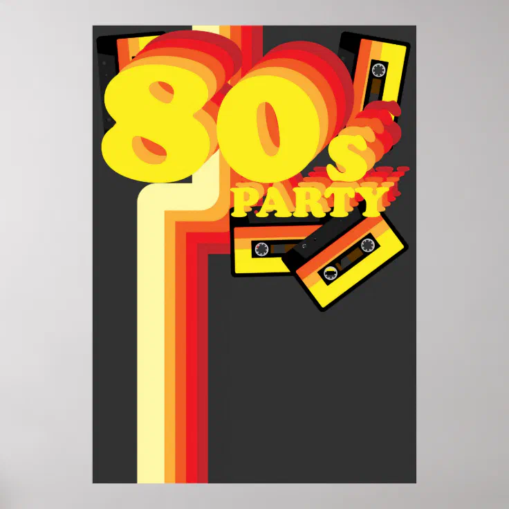 80s Party Poster Zazzle