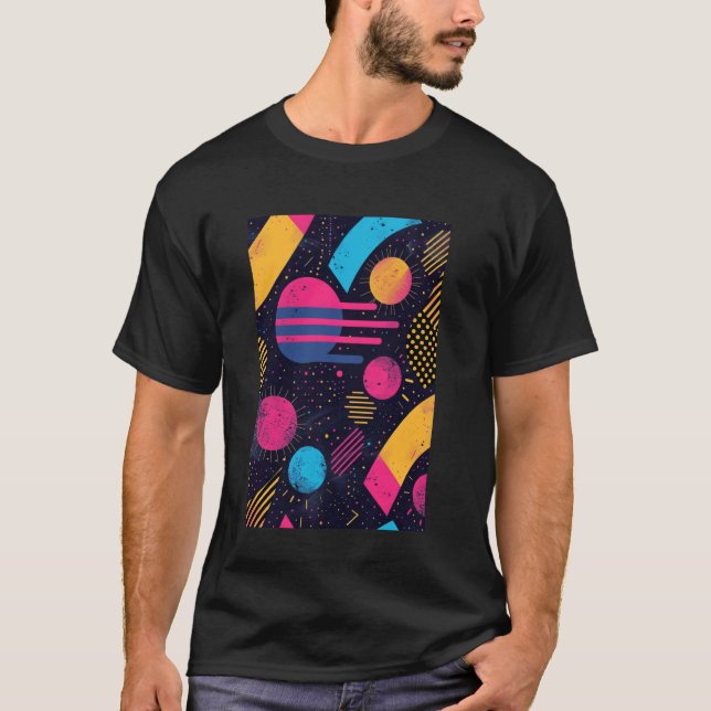 80s Pattern Art Synthwave 1 T-Shirt (Front)