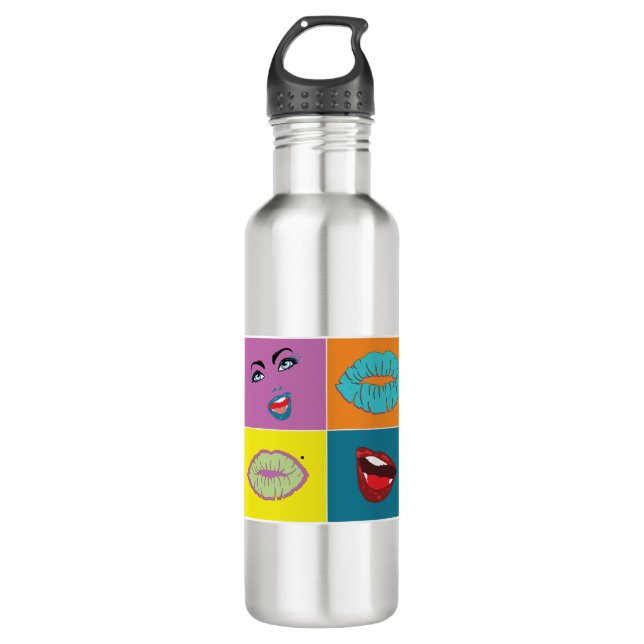 80's Pop Art 710 Ml Water Bottle (Front)