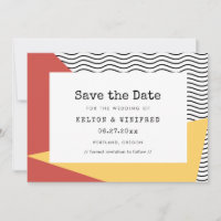 80s Pop art Memphis style wedding