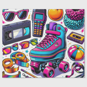 80s Pop Culture Icons Wrapping Paper