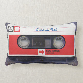 80s Pop Culture Personalised Cassette Tape Lumbar Cushion