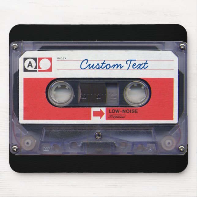 80s Pop Culture Personalised Cassette Tape Mouse Mat (Front)