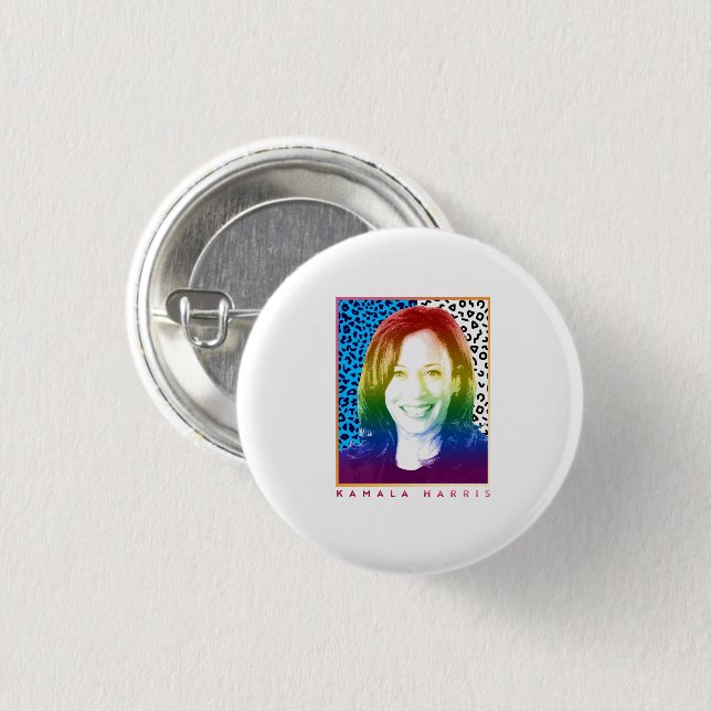 80s Poster - Kamala Harris Pride 3 Cm Round Badge (Front & Back)