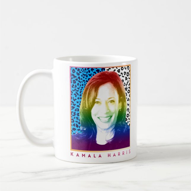 80s Poster - Kamala Harris Pride Coffee Mug (Left)