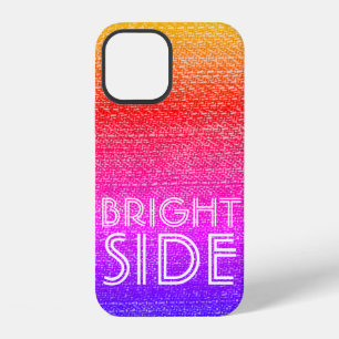 80's Rainbow Ombre Motivational Text iPhone 12 Case