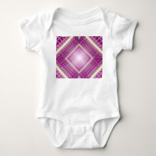 80s Retro: 3D Sci-Fi Background. Baby Bodysuit