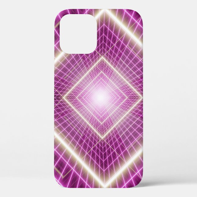 80s Retro: 3D Sci-Fi Background. Case-Mate iPhone Case (Back)