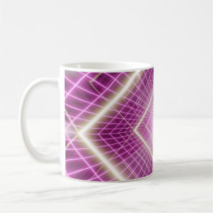 80s Retro: 3D Sci-Fi Background. Coffee Mug