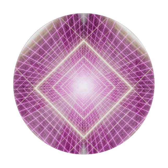 80s Retro: 3D Sci-Fi Background. Cutting Board (Front)