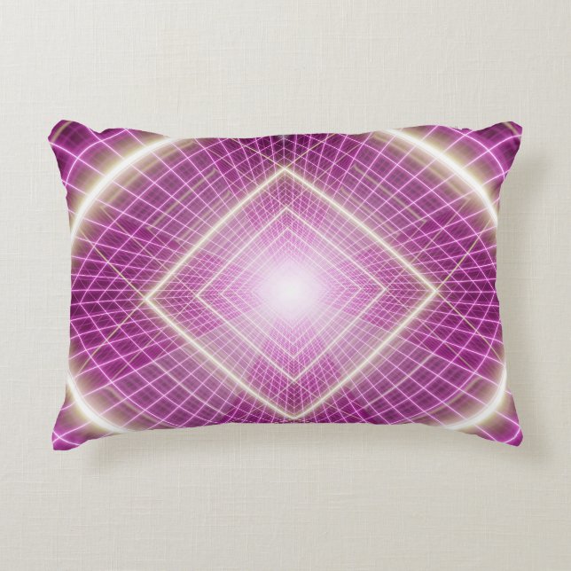 80s Retro: 3D Sci-Fi Background. Decorative Cushion (Front)