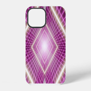80s Retro: 3D Sci-Fi Background. iPhone 12 Case
