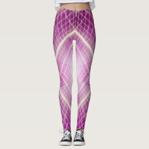 80s Retro: 3D Sci-Fi Background. Leggings